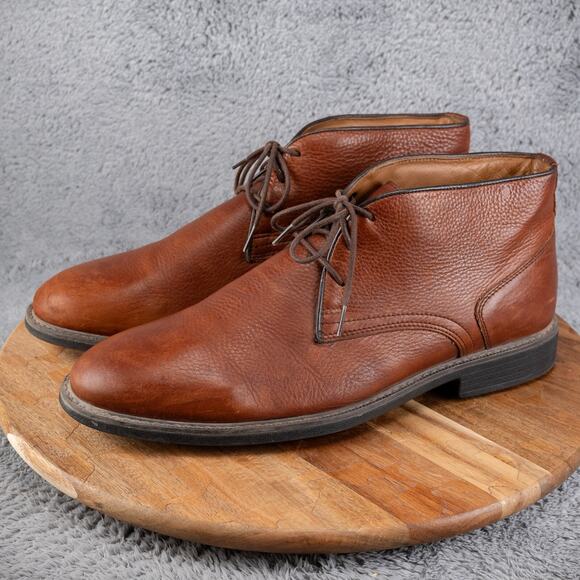 Johnston & Murphy Copeland Chukka Boot Red Brown Oiled Full Grain Mens Size 11 M - Picture 3 of 7
